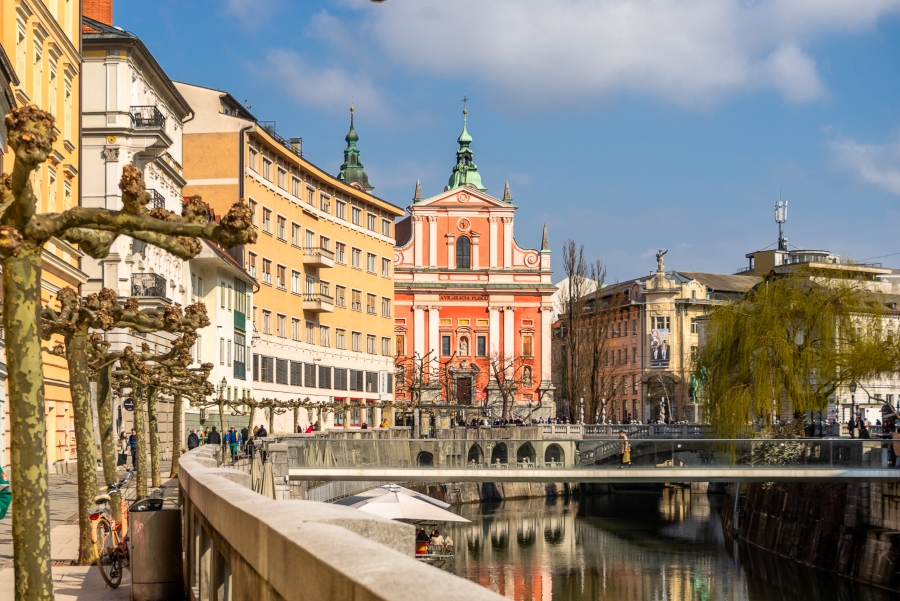 Ljubljana, de Sloveense hoofdstad met één wolkenkrabber
